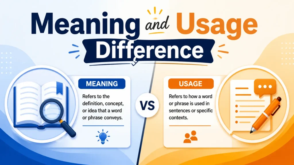 Meaning and Usage Difference