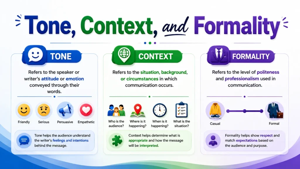 Tone, Context, and Formality