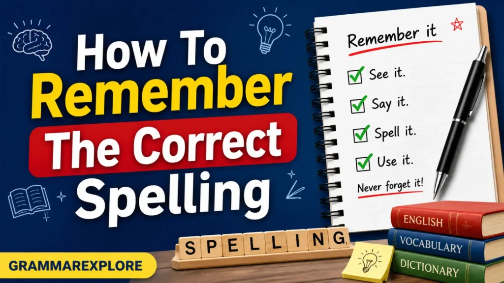 How To Remember The Correct Spelling