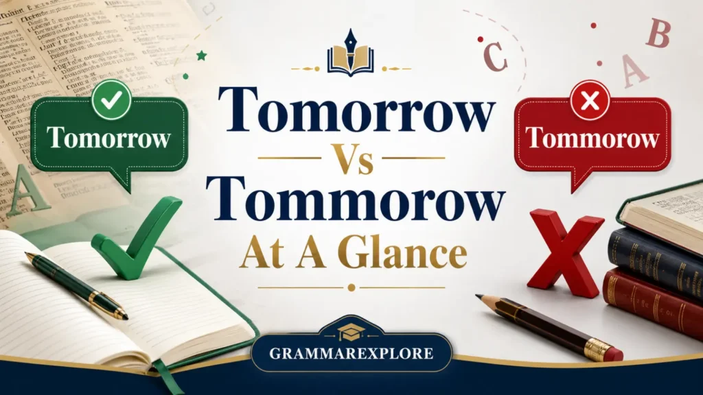 Tomorrow Vs Tommorow At A Glance