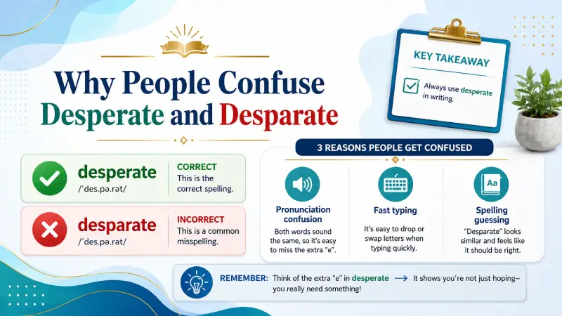 Why People Confuse Desperate and Desparate