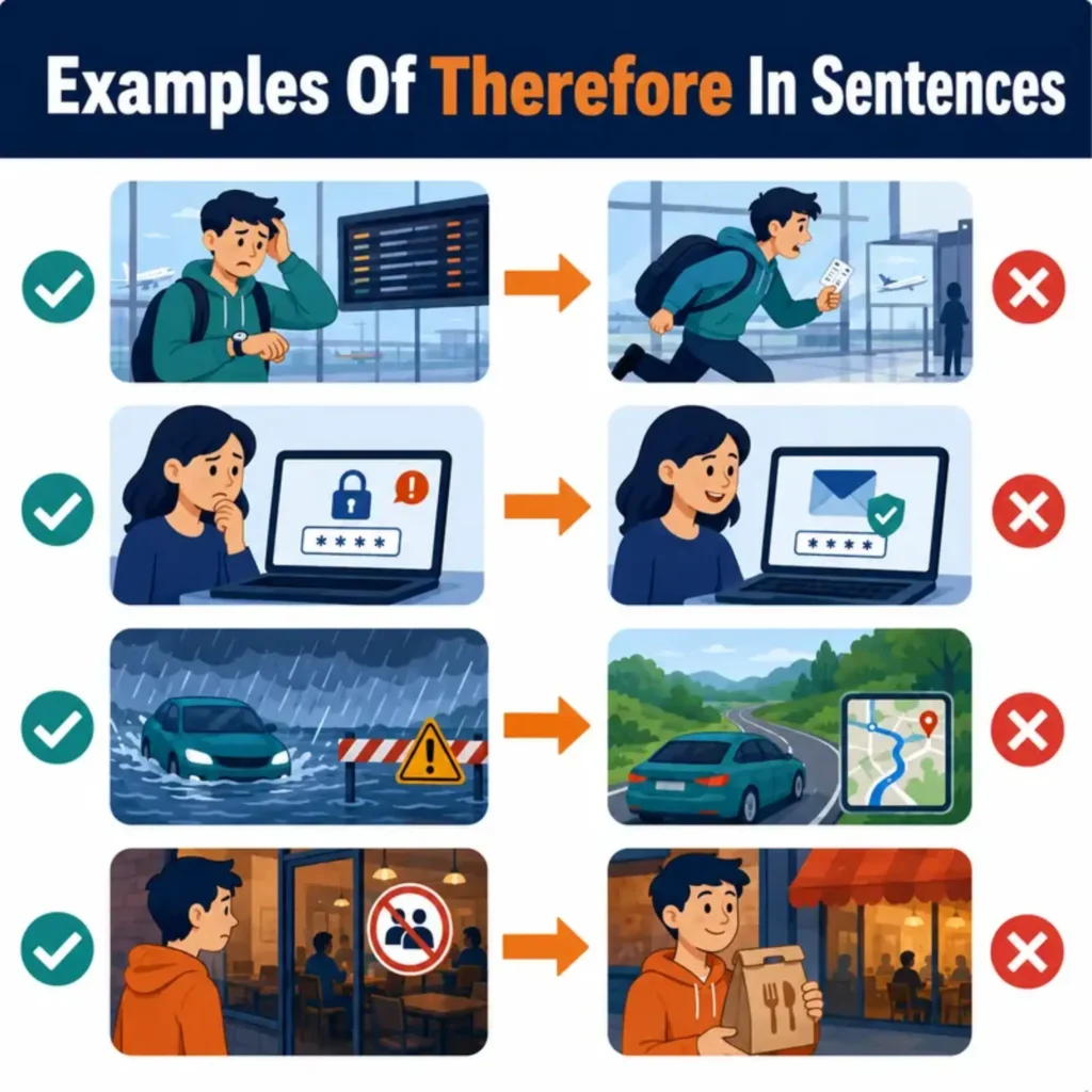 Examples Of Therefore In Sentences