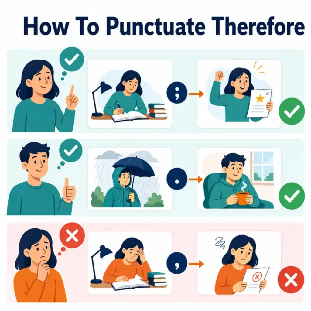 How To Punctuate Therefore