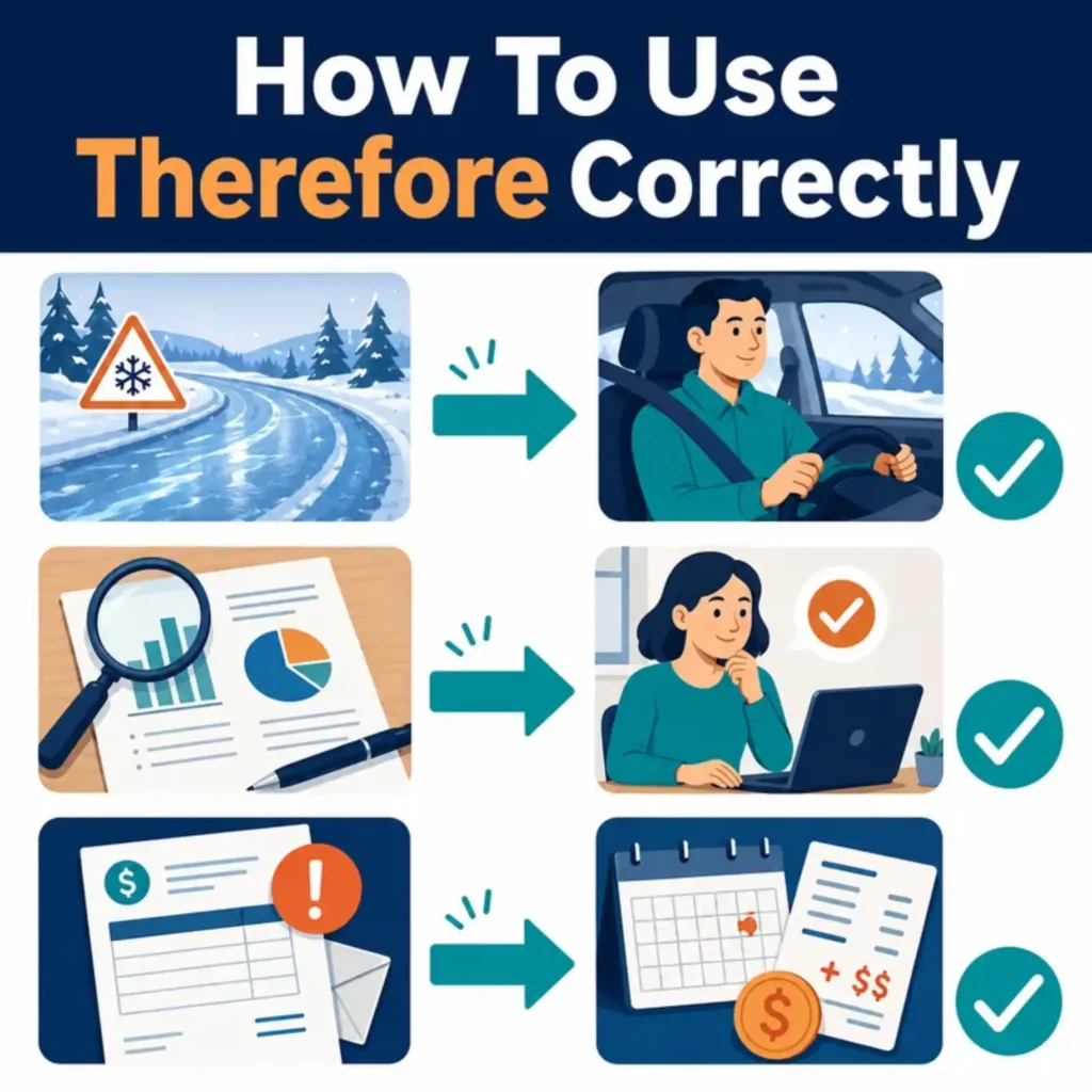 How To Use Therefore Correctly