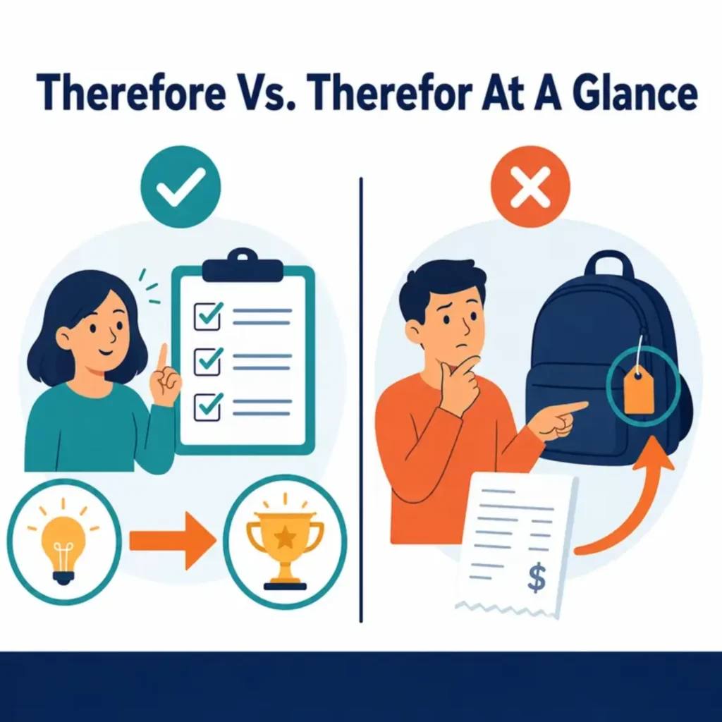 Therefore Vs. Therefor At A Glance