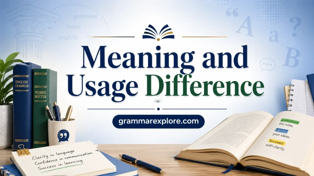 Meaning and Usage Difference