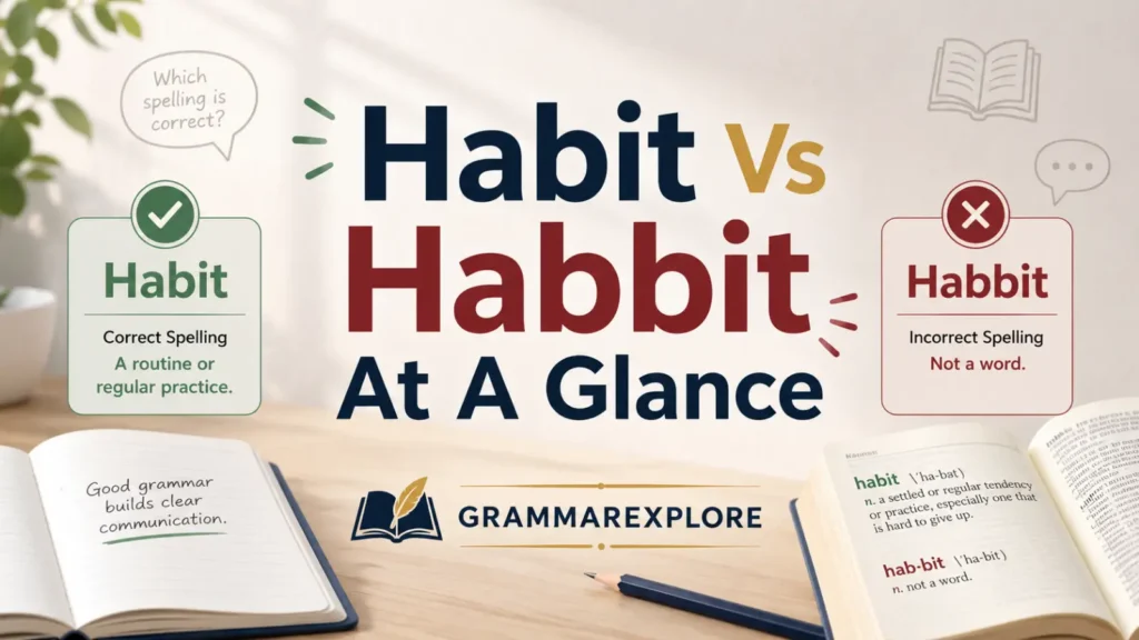 Habit Vs Habbit At A Glance