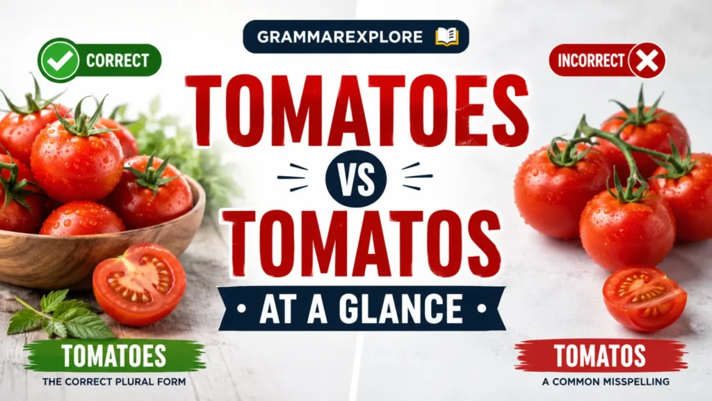 Tomatoes Vs Tomatos At A Glance