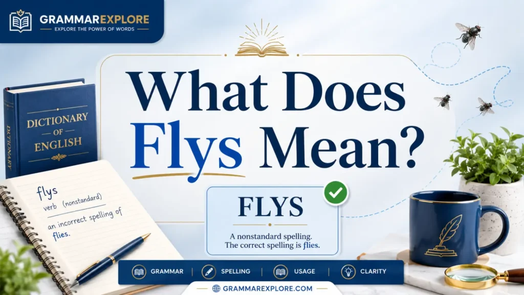 What Does Flys Mean_