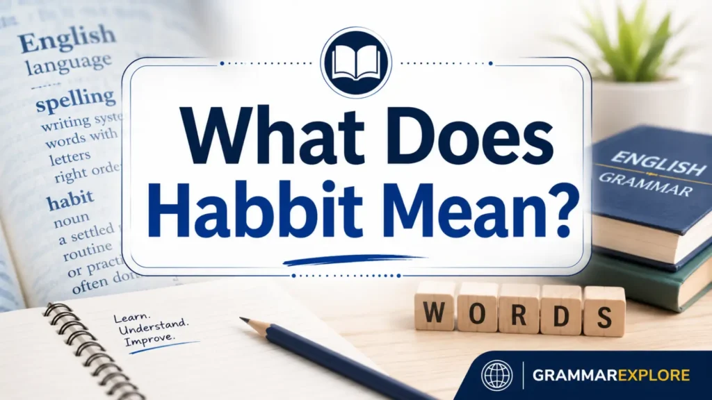 What Does Habbit Mean?
