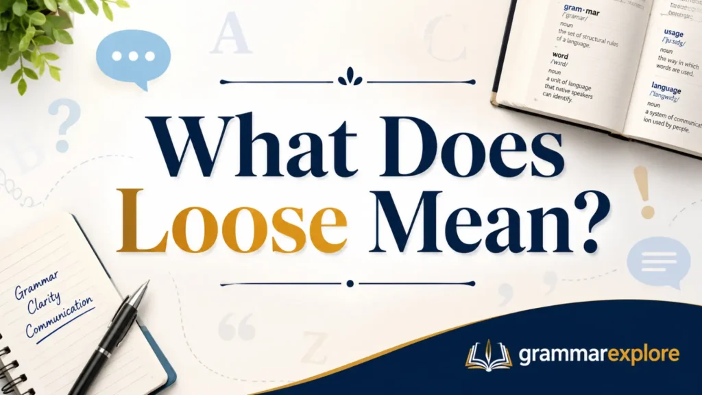 What Does Loose Mean?