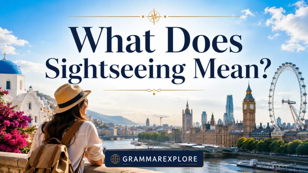 What Does Sightseeing Mean_