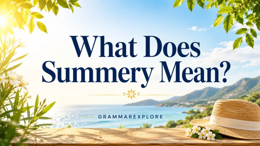 What Does Summery Mean_