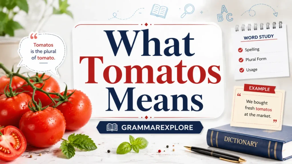 What Tomatos Means