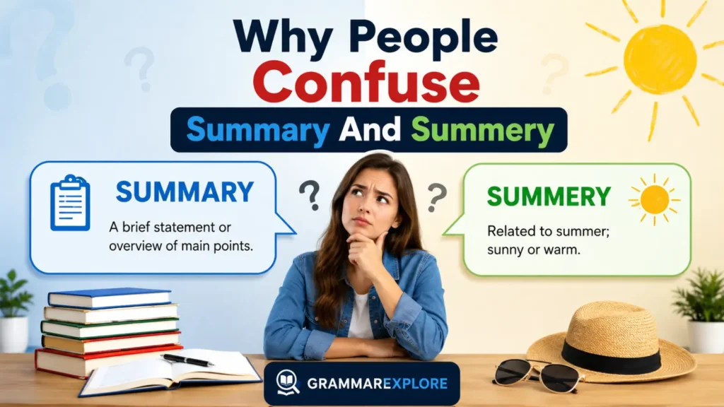 Why People Confuse Summary And Summery