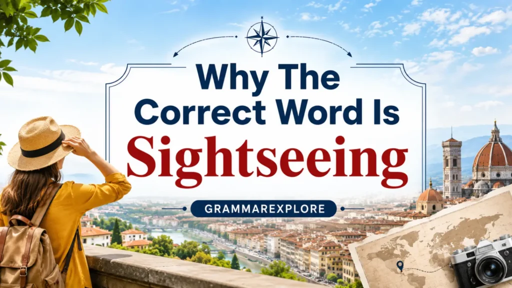 Why The Correct Word Is Sightseeing