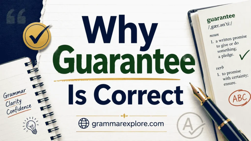 Why Guarantee Is Correct