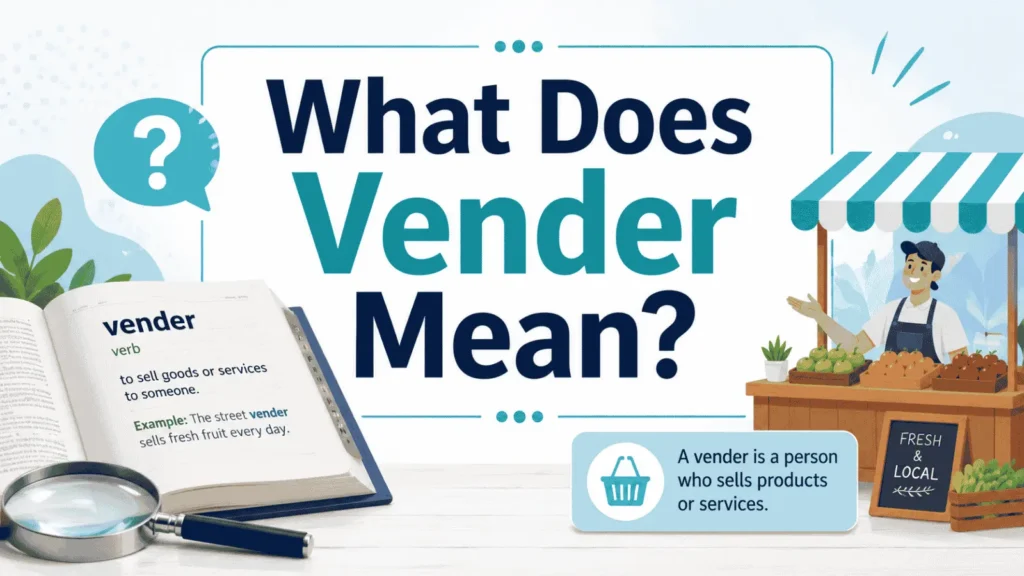 What Does Vender Mean?