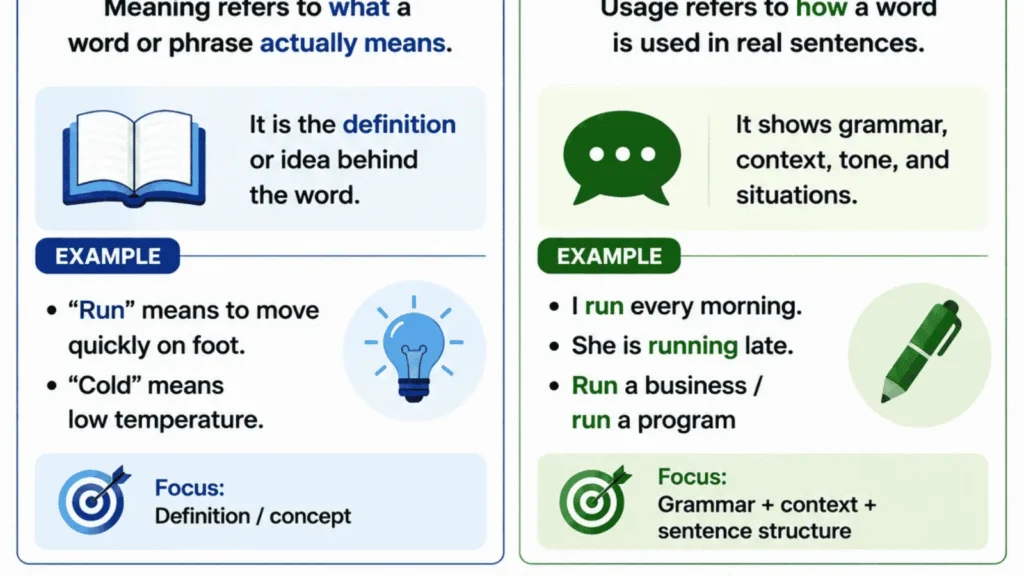 Meaning and Usage Difference
