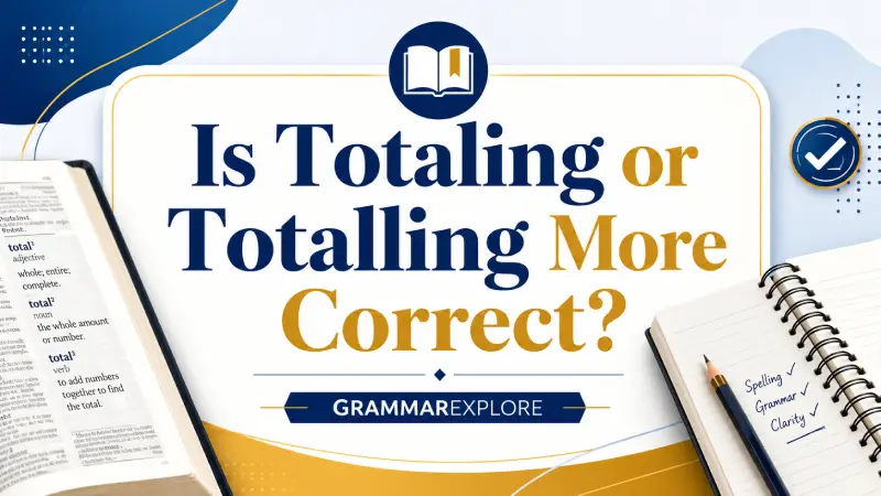 Is Totaling or Totalling More Correct?