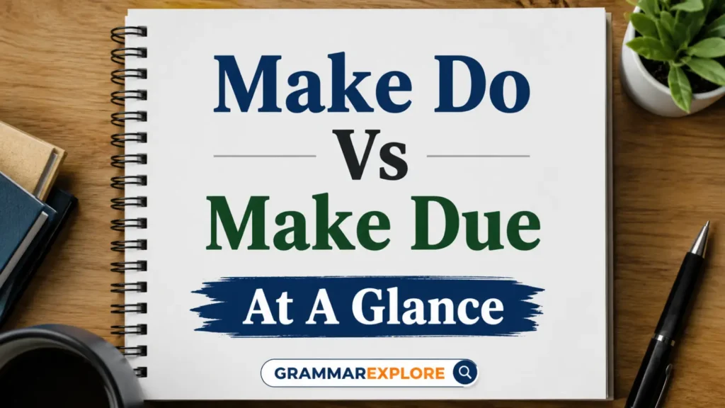 Make Do Vs Make Due At A Glance