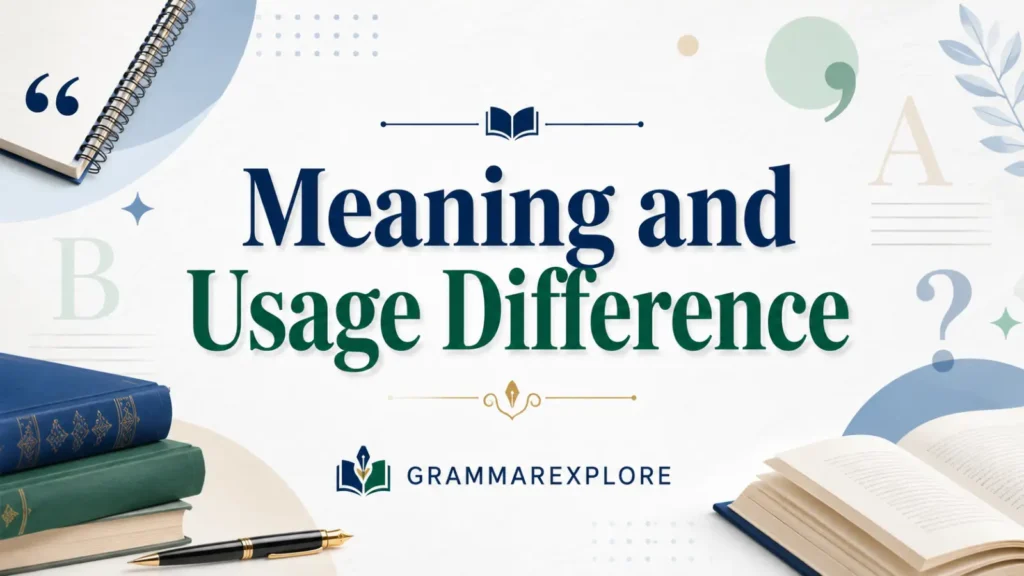 Meaning and Usage Difference