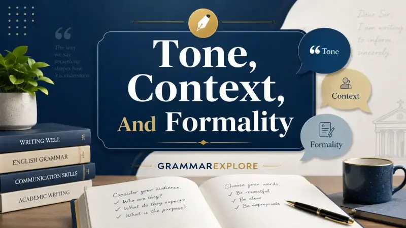 Tone, Context, and Formality
