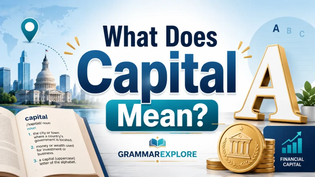 What Does Capital Mean_