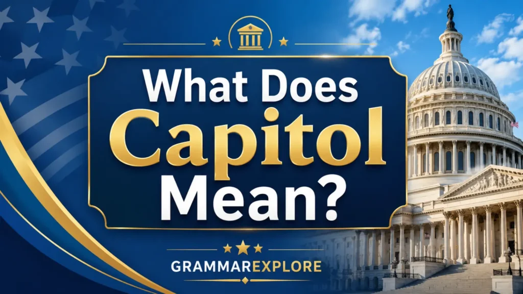 What Does Capitol Mean_