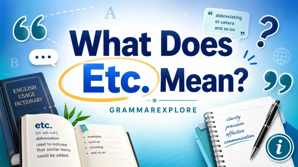 What Does Etc. Mean_