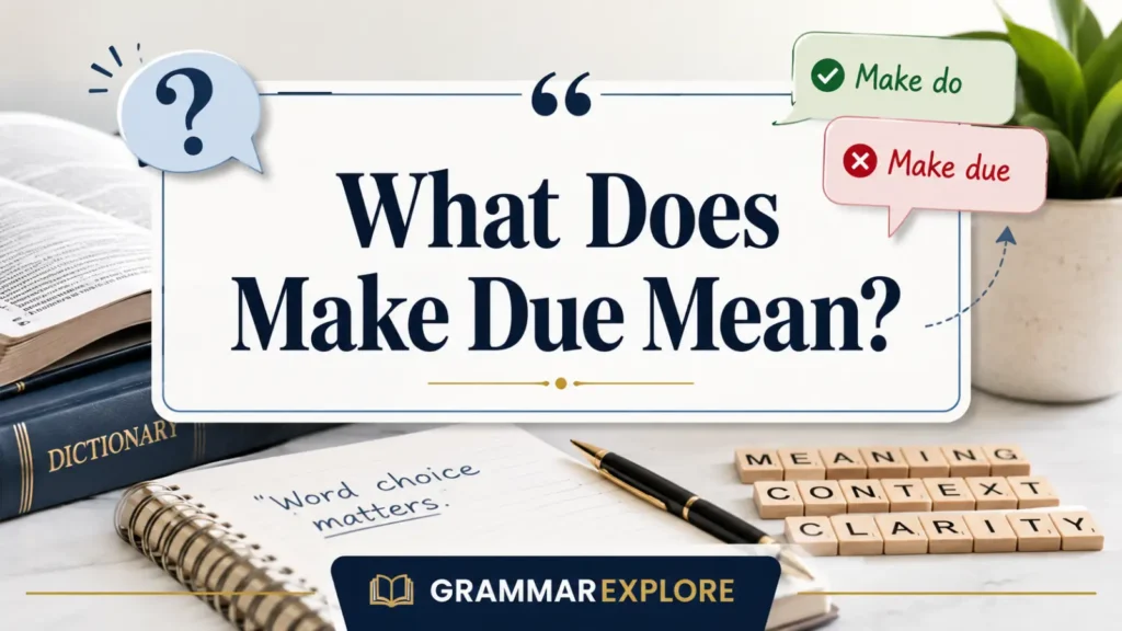 What Does Make Due Mean_