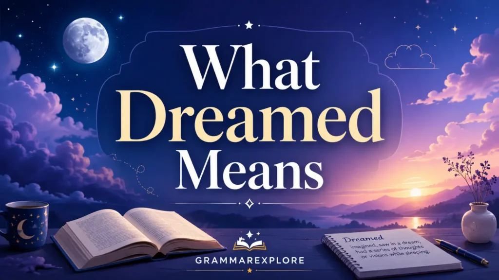 What Dreamed Means