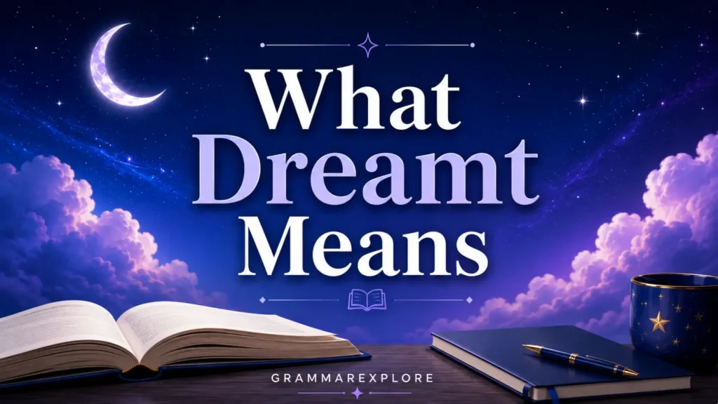 What Dreamt Means