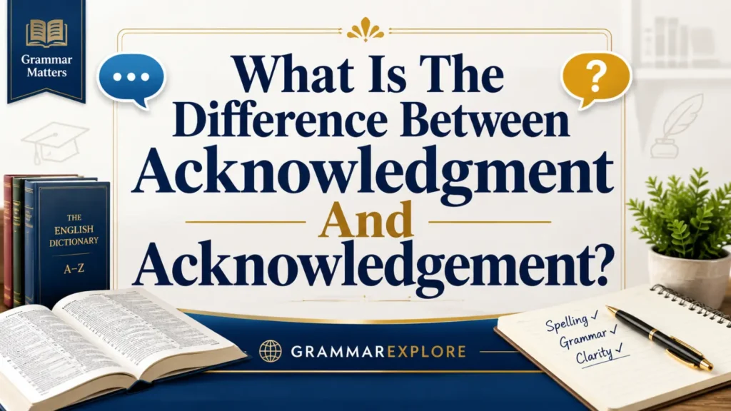 What Is The Difference Between Acknowledgment And Acknowledgement_