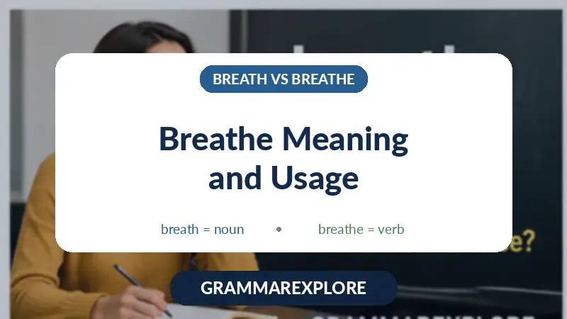 Breathe Meaning and Usage