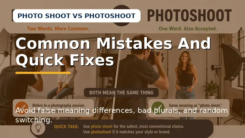 Common photo shoot vs photoshoot spelling mistakes and corrections