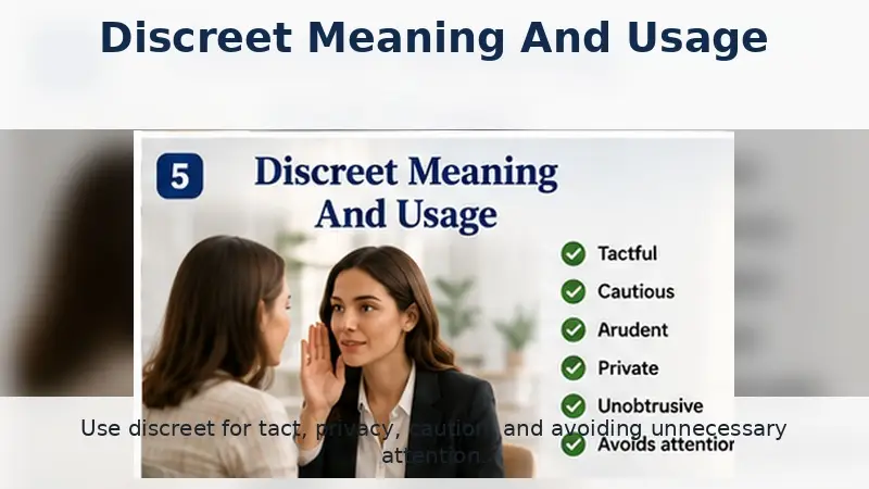 Discreet Meaning And Usage