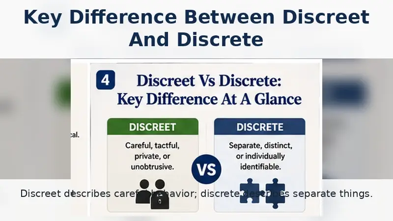 Key Difference Between Discreet And Discrete