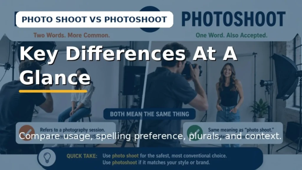 Photo shoot vs photoshoot key differences in American English