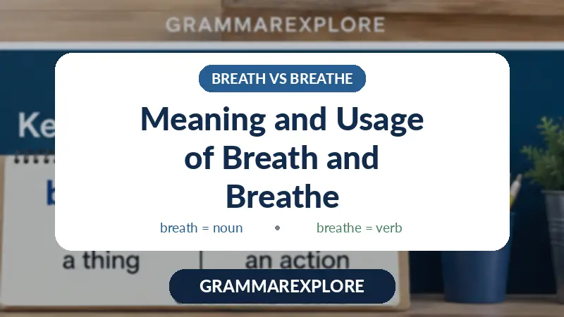 Meaning and Usage of Breath and Breathe