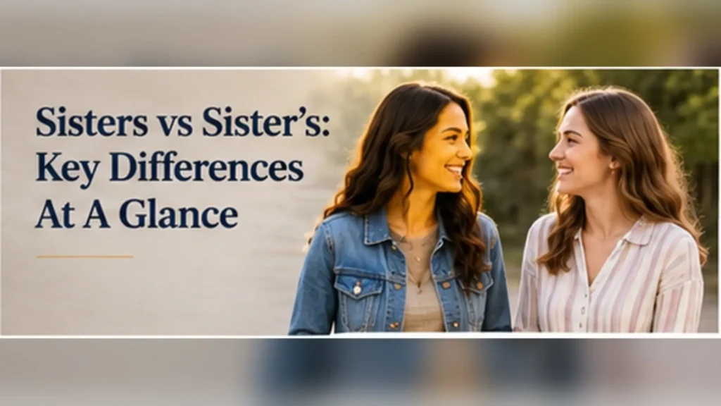 Sisters vs sister’s key differences between plural possessive and contraction forms