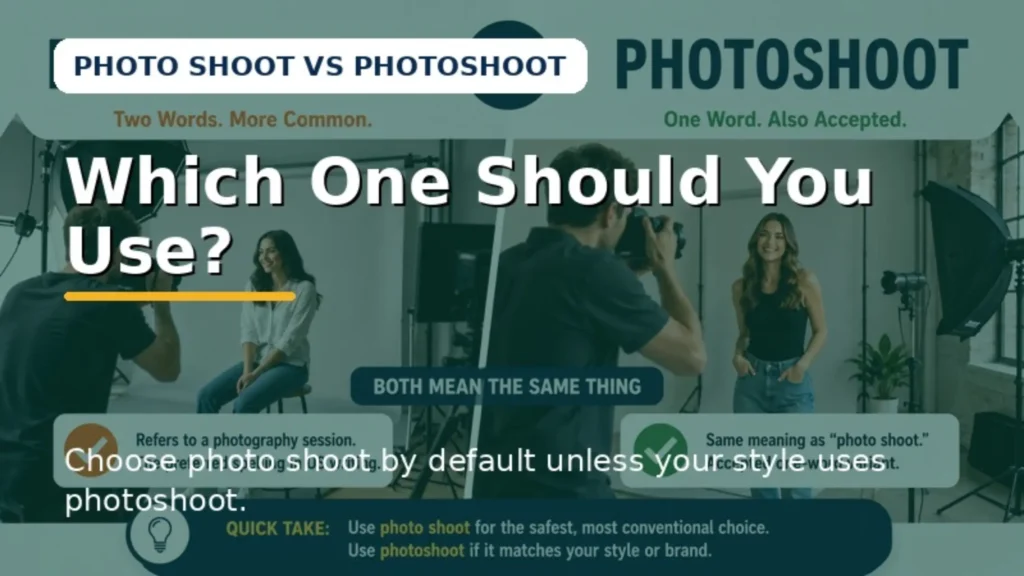 Choosing photo shoot or photoshoot in modern American English
