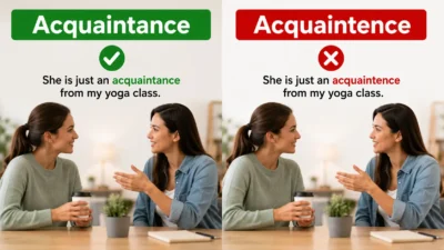 Acquaintance Vs Acquaintence