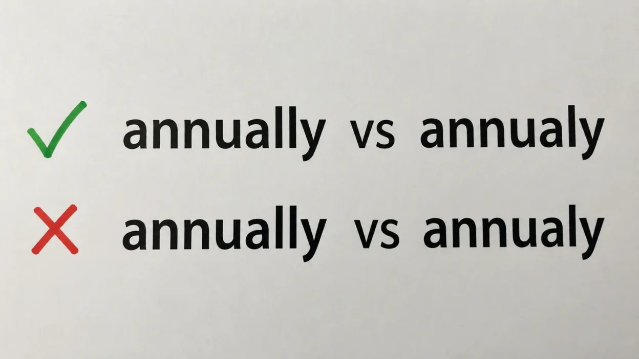 annually vs annualy