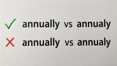 annually vs annualy