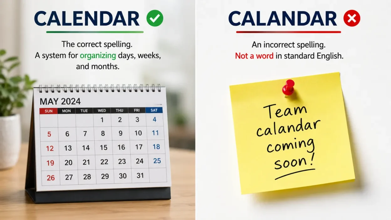 calendar vs calandar