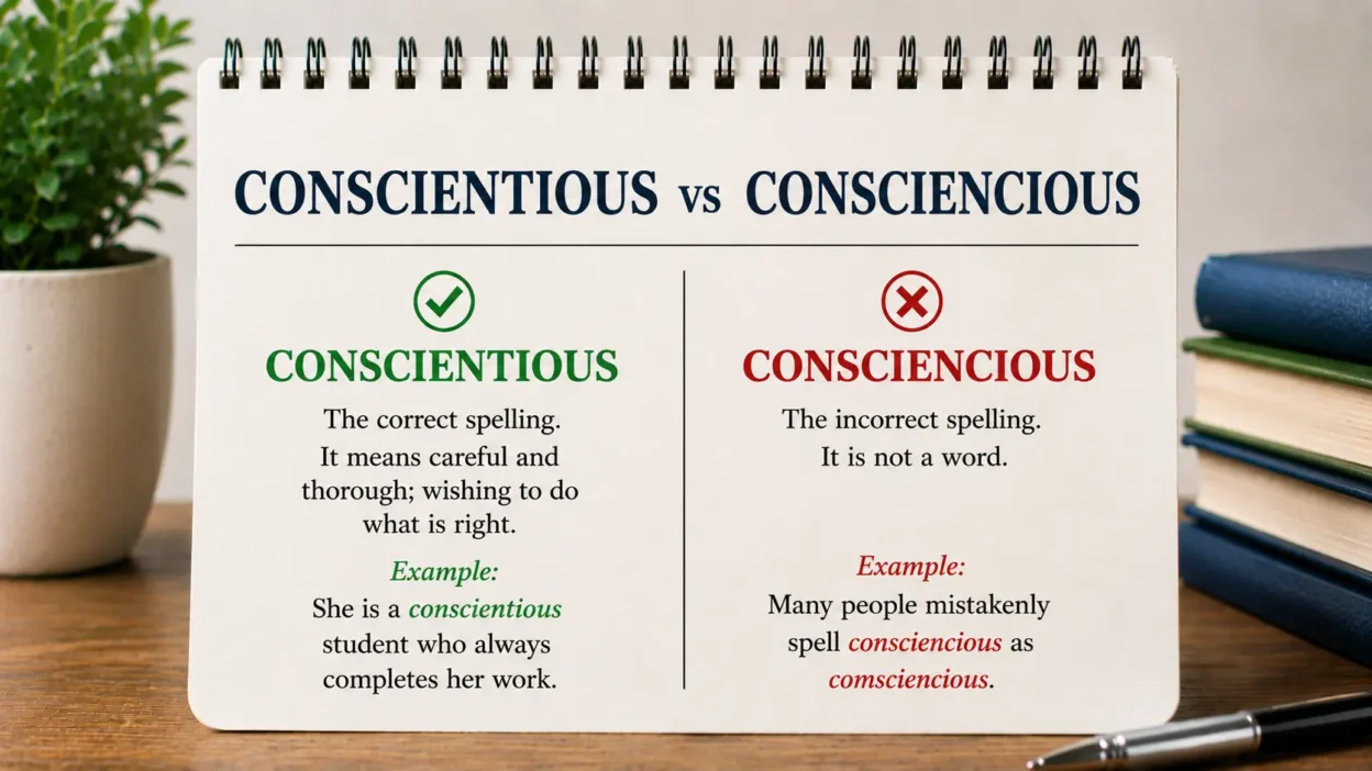 conscientious vs consciencious