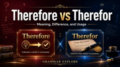 Therefore Vs. Therefor