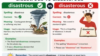 Disastrous vs Disasterous: Correct Spelling Explained