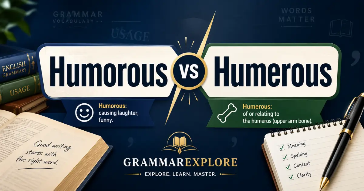 Humorous vs Humerous Which Spelling Is Correct? - grammarexplore.com